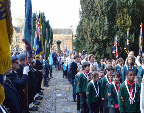 Remembrance Sunday 2019 entering St Mary's Church
