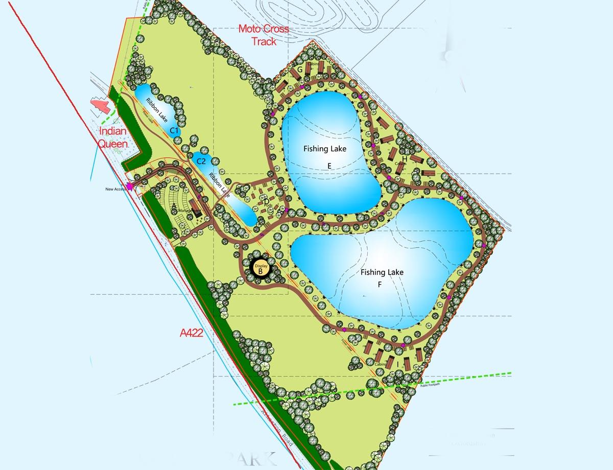 Plans submitted for fishing lakes and lodges on Stratford Road farmland 